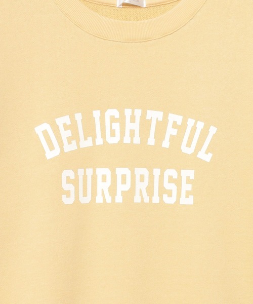 Honeys（ハニーズ）の「ロゴスウェットトップス（スウェット・レディース・アイボリー/ライトグリーン/コーラルピンク/ライトベージュ/サックスブルー/イエロー/スミクロ・LL/L/M）」の12枚目の写真