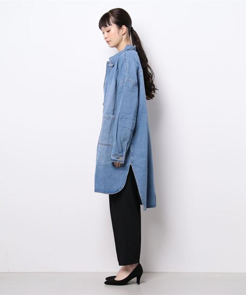 coca（coca）（コカ）の「ゆったりデニムジャケット（デニムジャケット・レディース・ライトブルー・M/L）」の7枚目の写真