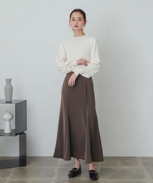 SENSE OF PLACE by URBAN RESEARCH(センスオブプレイスバイアーバンリサーチ)の「パワショルコンパクトセーター(ニット/セーター・レディース・アイボリー/ブルー/ブラック/ホワイト系その他/パープル・ONE)」の15枚目の写真