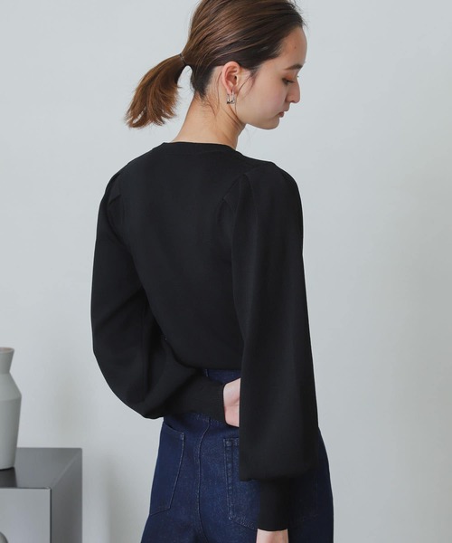 SENSE OF PLACE by URBAN RESEARCH(センスオブプレイスバイアーバンリサーチ)の「パワショルコンパクトセーター(ニット/セーター・レディース・アイボリー/ブルー/ブラック/ホワイト系その他/パープル・ONE)」の19枚目の写真