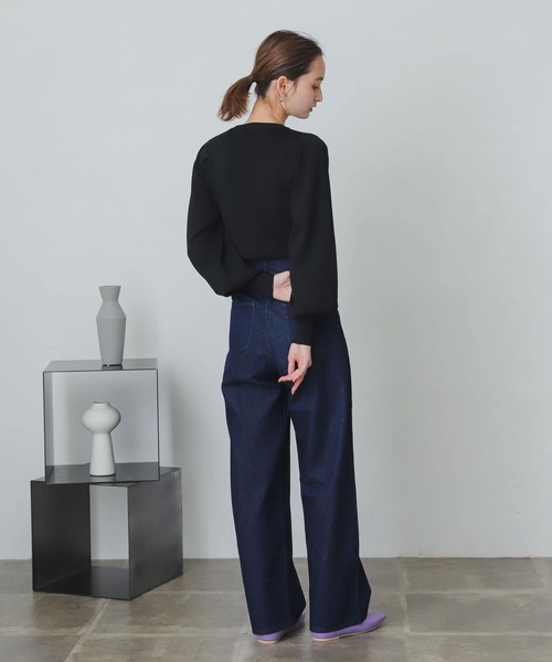 SENSE OF PLACE by URBAN RESEARCH(センスオブプレイスバイアーバンリサーチ)の「パワショルコンパクトセーター(ニット/セーター・レディース・アイボリー/ブルー/ブラック/ホワイト系その他/パープル・ONE)」の22枚目の写真