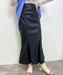 フェイクレザー／マーメイドスカート