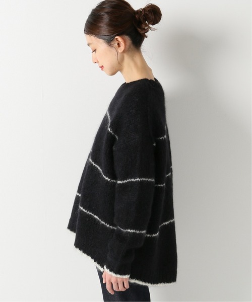 IENA(イエナ)の「キッドモヘア混クルーネックプルオーバー◆(ニット/セーター・レディース・ライトグレー/サックスブルー/ブラック系その他・FREE)」の22枚目の写真