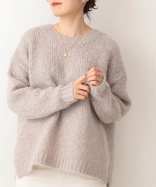 セール】キッドモヘア混クルーネックプルオーバー◇（ニット