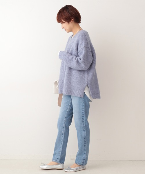セール】キッドモヘア混クルーネックプルオーバー◇（ニット
