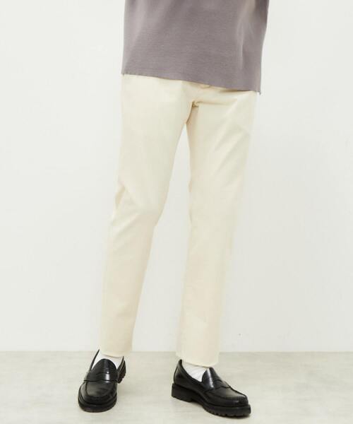 MEN'S MELROSE（メンズメルローズ）の「ルディアナストレッチチノ（チノパンツ・メンズ・ネイビー/オフホワイト/ベージュ/チャコールグレー・2/4/3/5）」の2枚目の写真