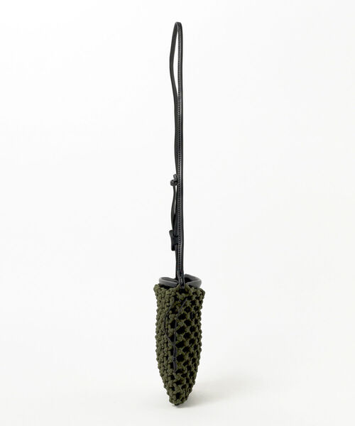 BEAMS LIGHTS（ビームスライツ）の「BEAMS LIGHTS / マクラメ ショルダー バッグ（ショルダーバッグ・メンズ・ブラック/オリーブ・ONE SIZE）」の3枚目の写真