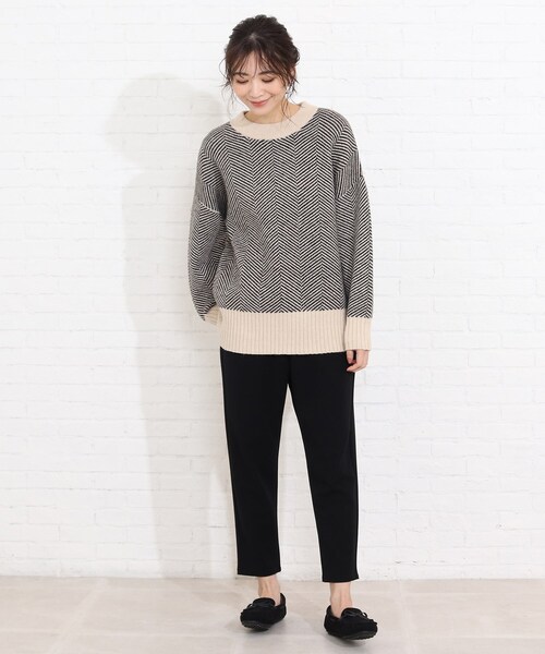 SHOO・LA・RUE(シューラルー)の「◆【S-LL】プルオンテーパードパンツ(その他パンツ・レディース・ブラック/ライトグリーン/ライトベージュ・01/02/03/04)」の4枚目の写真