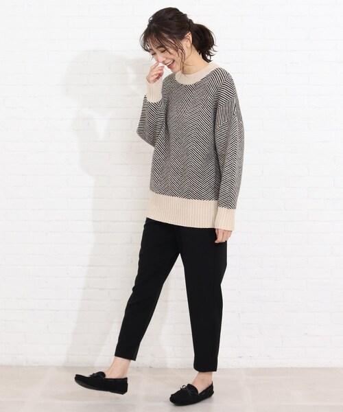 SHOO・LA・RUE(シューラルー)の「◆【S-LL】プルオンテーパードパンツ(その他パンツ・レディース・ブラック/ライトグリーン/ライトベージュ・01/02/03/04)」の10枚目の写真