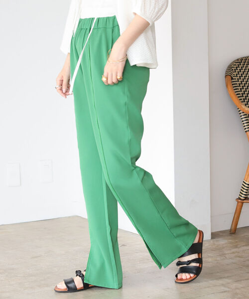 BeAMS DOT（ビームスドット）の「【WEB限定】BeAMS DOT / スリット センタープレスフレアパンツ（その他パンツ・レディース・ピンク/グリーン系その他4・SMALL/MEDIUM）」の13枚目の写真