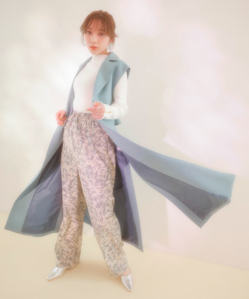 vis-`a-vis(ビサビ)の「【WEB限定】ニュアンス柄イージーパンツ(スラックス・レディース・ブラウン/ブルー系その他4・FREE)」の19枚目の写真