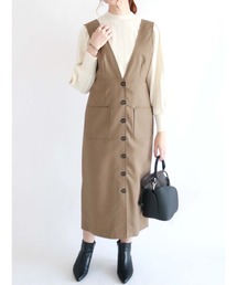 Te chichi | フロントボタンジャンパースカート(ジャンパースカート)