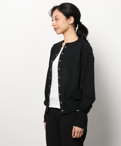 ANGIE（アンジー）の「スナップボタンショートカーディガン（カーディガン/ボレロ・レディース・ブラック/レッド/オフホワイト/グリーン/杢グレー・FREE）」の7枚目の写真