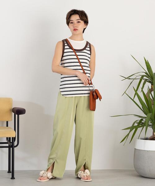 CITEN（シテン）の「＜CITEN（シテン）＞シャイニーツイル イージーパンツ（その他パンツ・レディース・ピンク/ライム・FREE）」の3枚目の写真