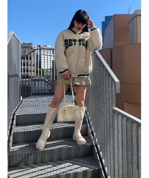 WC(ダブル シー)の「ロゴ中綿スタジャン(スタジャン・レディース・ブラック/アイボリー・FREE)」の17枚目の写真