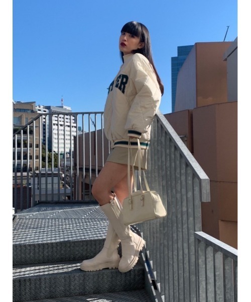 WC(ダブル シー)の「ロゴ中綿スタジャン(スタジャン・レディース・ブラック/アイボリー・FREE)」の19枚目の写真