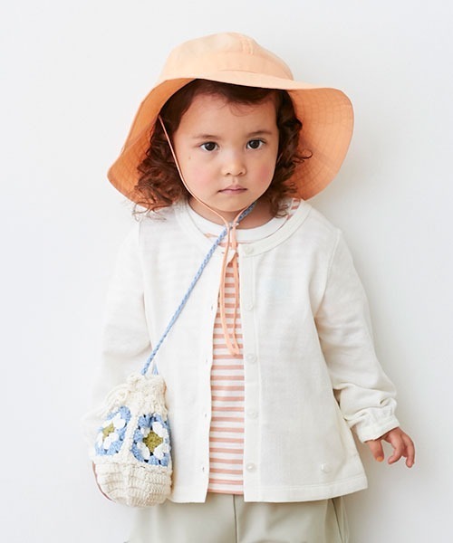 petit main（プティマイン）の「クロシェ巾着バッグ（ショルダーバッグ・キッズ・ラベンダー/ライトベージュ・FREE）」の18枚目の写真