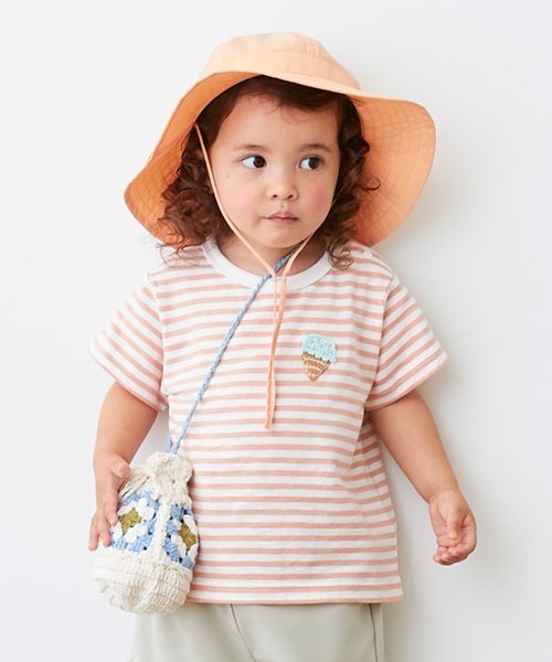 petit main（プティマイン）の「クロシェ巾着バッグ（ショルダーバッグ・キッズ・ラベンダー/ライトベージュ・FREE）」の17枚目の写真