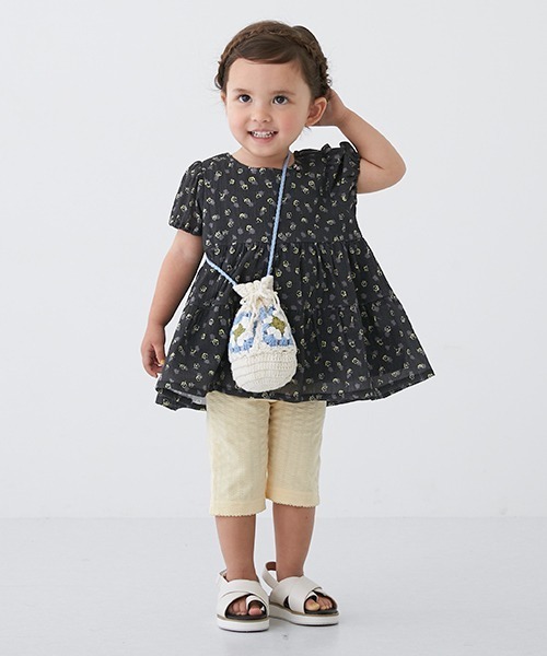 petit main（プティマイン）の「クロシェ巾着バッグ（ショルダーバッグ・キッズ・ラベンダー/ライトベージュ・FREE）」の19枚目の写真