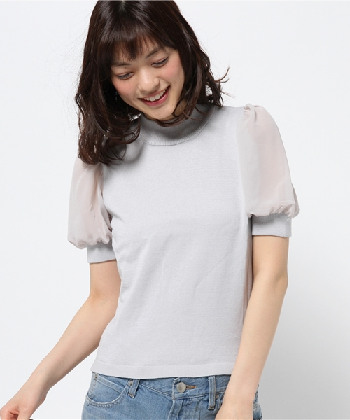 WEGO（ウィゴー）の「WEGO/シフォンスリーブニット（ニット/セーター・レディース・オフホワイト/ライトグレー/ライトパープル/ライトイエロー・FREE）」の12枚目の写真