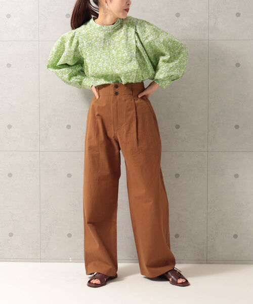 fredy repit（フレディレピ）の「サイド切り替え セミワイドパンツ（その他パンツ・レディース・ネイビー/ブラウン・38/36）」の7枚目の写真