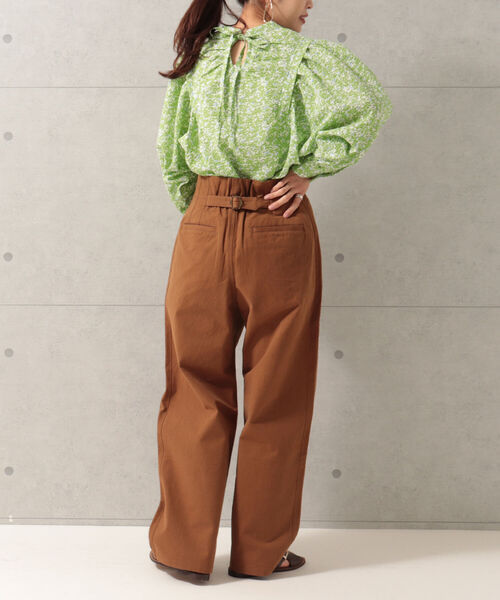 fredy repit（フレディレピ）の「サイド切り替え セミワイドパンツ（その他パンツ・レディース・ネイビー/ブラウン・38/36）」の5枚目の写真