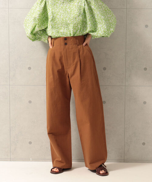 fredy repit（フレディレピ）の「サイド切り替え セミワイドパンツ（その他パンツ・レディース・ネイビー/ブラウン・38/36）」の19枚目の写真