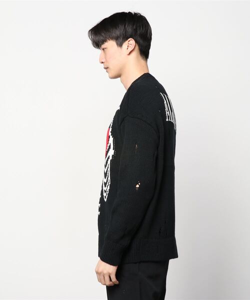 ALLSAINTS（オールセインツ）の「HEARTCAGE ORGANIC COTTON CREW JUMPER | HEARTCAGE オーガニック コットン クルー ニット・セーター（ニット/セーター・メンズ・ブラック・M/XS/S）」の6枚目の写真