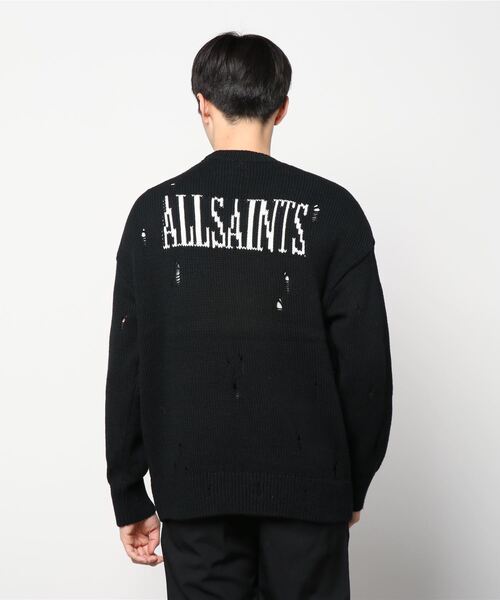ALLSAINTS（オールセインツ）の「HEARTCAGE ORGANIC COTTON CREW JUMPER | HEARTCAGE オーガニック コットン クルー ニット・セーター（ニット/セーター・メンズ・ブラック・M/XS/S）」の5枚目の写真