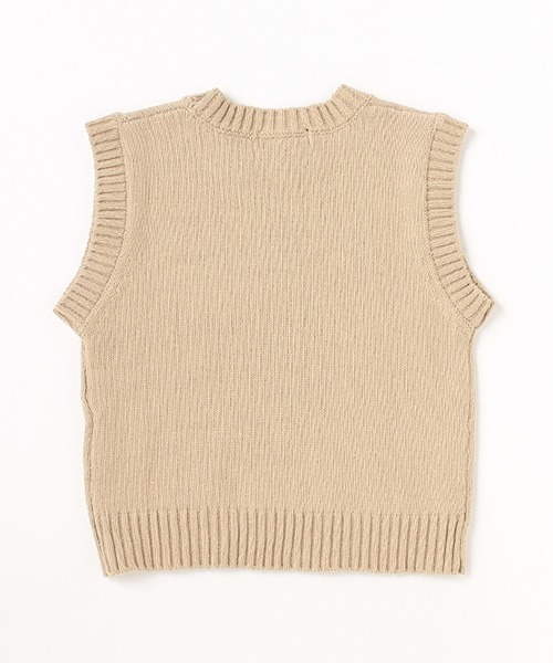 XLARGE KIDS（エクストララージキッズ）の「ニット丸首ベスト（ベスト・キッズ・ブラック/ベージュ・140cm/120cm/110cm/100cm/90cm/130cm）」の5枚目の写真