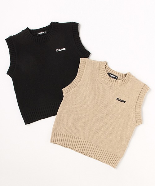 XLARGE KIDS（エクストララージキッズ）の「ニット丸首ベスト（ベスト・キッズ・ブラック/ベージュ・140cm/120cm/110cm/100cm/90cm/130cm）」の11枚目の写真