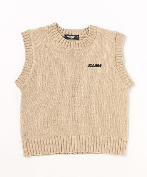 XLARGE KIDS（エクストララージキッズ）の「ニット丸首ベスト（ベスト・キッズ・ブラック/ベージュ・140cm/120cm/110cm/100cm/90cm/130cm）」の14枚目の写真