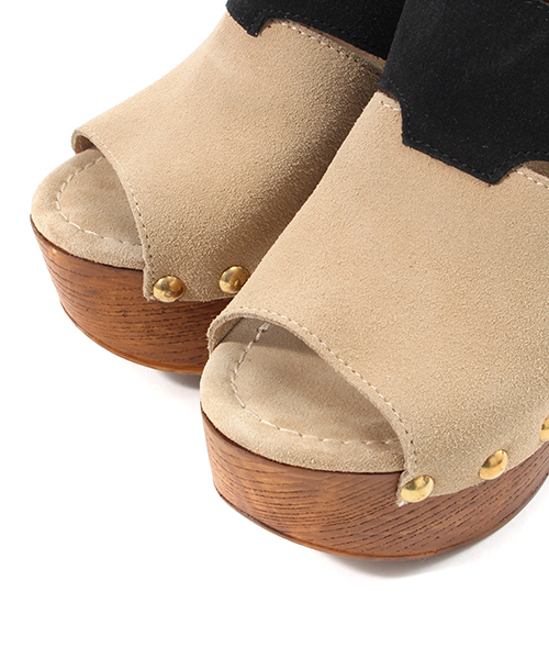 mystic（ミスティック）の「Sandy Shoes 配色スエードサボ（サンダル・レディース・ブラウン/ベージュ・36/37/38）」の20枚目の写真