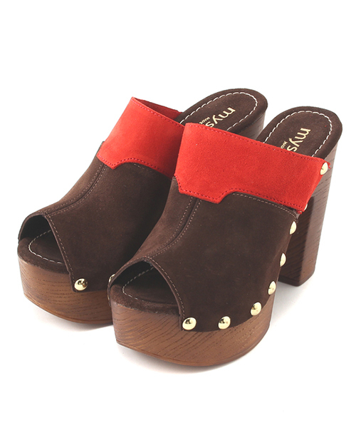 mystic（ミスティック）の「Sandy Shoes 配色スエードサボ（サンダル・レディース・ブラウン/ベージュ・36/37/38）」の8枚目の写真