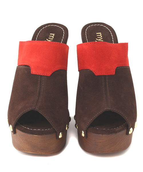 mystic（ミスティック）の「Sandy Shoes 配色スエードサボ（サンダル・レディース・ブラウン/ベージュ・36/37/38）」の11枚目の写真