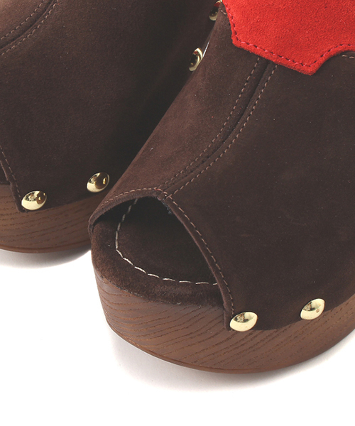 mystic（ミスティック）の「Sandy Shoes 配色スエードサボ（サンダル・レディース・ブラウン/ベージュ・36/37/38）」の12枚目の写真