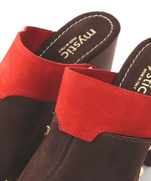 mystic（ミスティック）の「Sandy Shoes 配色スエードサボ（サンダル・レディース・ブラウン/ベージュ・36/37/38）」の13枚目の写真