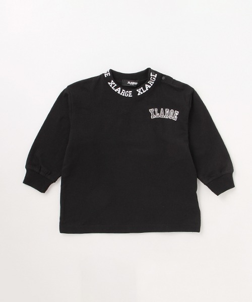 XLARGE KIDS(エクストララージキッズ)の「衿ロゴ長袖Tシャツ(Tシャツ/カットソー・キッズ・オフホワイト/ネイビー/ブラック・110cm/100cm/130cm/120cm/90cm/140cm)」の3枚目の写真