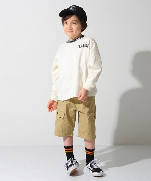 XLARGE KIDS(エクストララージキッズ)の「衿ロゴ長袖Tシャツ(Tシャツ/カットソー・キッズ・オフホワイト/ネイビー/ブラック・110cm/100cm/130cm/120cm/90cm/140cm)」の15枚目の写真