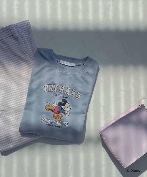 AS KNOW AS plus(アズノゥアズプラス)の「●ダッシュ ミッキーロンT 【Disney(ディズニー)】(Tシャツ/カットソー・レディース・オートミール/サックスブルー/ターコイズブルー/マスタード・FREE)」の11枚目の写真
