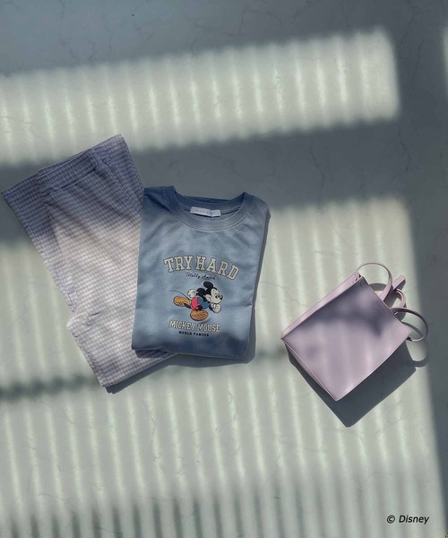 AS KNOW AS plus(アズノゥアズプラス)の「●ダッシュ ミッキーロンT 【Disney(ディズニー)】(Tシャツ/カットソー・レディース・オートミール/サックスブルー/ターコイズブルー/マスタード・FREE)」の12枚目の写真
