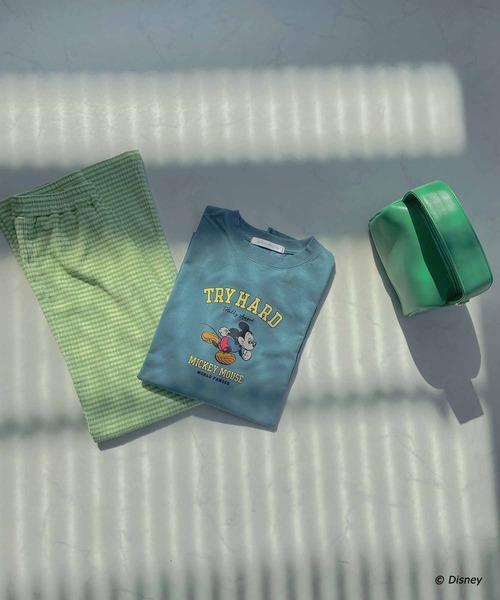 AS KNOW AS plus(アズノゥアズプラス)の「●ダッシュ ミッキーロンT 【Disney(ディズニー)】(Tシャツ/カットソー・レディース・オートミール/サックスブルー/ターコイズブルー/マスタード・FREE)」の14枚目の写真