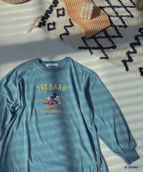 AS KNOW AS plus(アズノゥアズプラス)の「●ダッシュ ミッキーロンT 【Disney(ディズニー)】(Tシャツ/カットソー・レディース・オートミール/サックスブルー/ターコイズブルー/マスタード・FREE)」の16枚目の写真