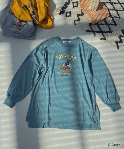 AS KNOW AS plus(アズノゥアズプラス)の「●ダッシュ ミッキーロンT 【Disney(ディズニー)】(Tシャツ/カットソー・レディース・オートミール/サックスブルー/ターコイズブルー/マスタード・FREE)」の17枚目の写真