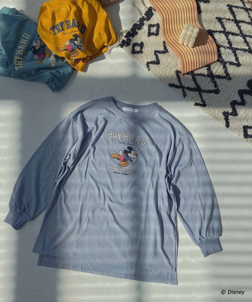 AS KNOW AS plus(アズノゥアズプラス)の「●ダッシュ ミッキーロンT 【Disney(ディズニー)】(Tシャツ/カットソー・レディース・オートミール/サックスブルー/ターコイズブルー/マスタード・FREE)」の19枚目の写真
