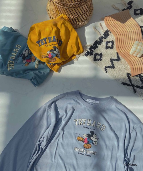 AS KNOW AS plus(アズノゥアズプラス)の「●ダッシュ ミッキーロンT 【Disney(ディズニー)】(Tシャツ/カットソー・レディース・オートミール/サックスブルー/ターコイズブルー/マスタード・FREE)」の21枚目の写真
