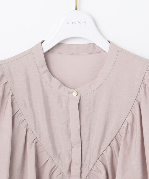ANY SIS（エニィスィス）の「【美人百花6月号掲載】フリルショルダー ブラウス（シャツ/ブラウス・レディース・アイボリー系/ブラック系/ピンク系・2）」の6枚目の写真