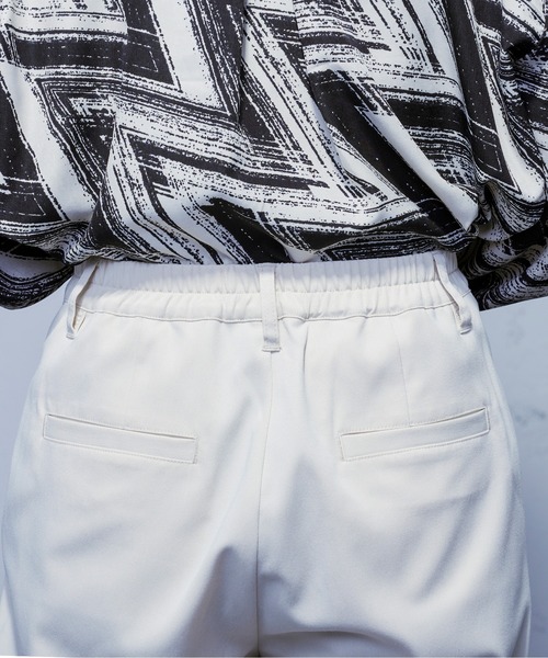 Ellno Loset（エルノロゼット）の「SSカラーフレアパンツ（スラックス・レディース・ブラック/グリーン/アイボリー/スモークピンク・SMALL/MEDIUM/LARGE）」の21枚目の写真