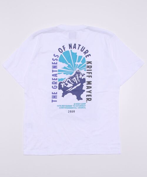 KRIFF MAYER（クリフメイヤー）の「半袖ポケT(日の出)（Tシャツ/カットソー・メンズ・チャコール/グリーン/コーラル/オフホワイト・SMALL/LARGE/MEDIUM/X-LARGE）」の6枚目の写真