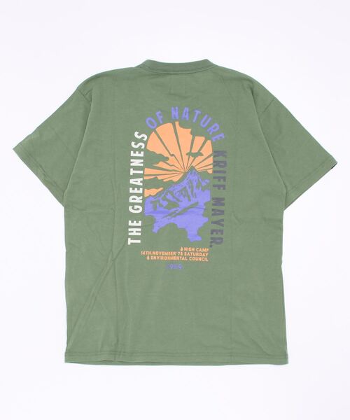 KRIFF MAYER（クリフメイヤー）の「半袖ポケT(日の出)（Tシャツ/カットソー・メンズ・チャコール/グリーン/コーラル/オフホワイト・SMALL/LARGE/MEDIUM/X-LARGE）」の7枚目の写真